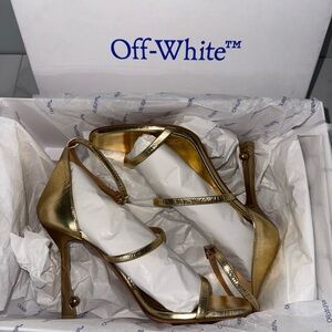 OFF-WHITE Lollipop Strappy Heel | Gold | 38EU (8W) | $860